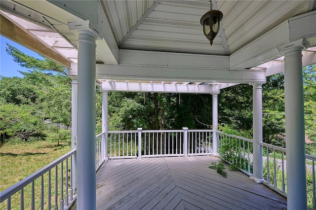 view of wooden deck