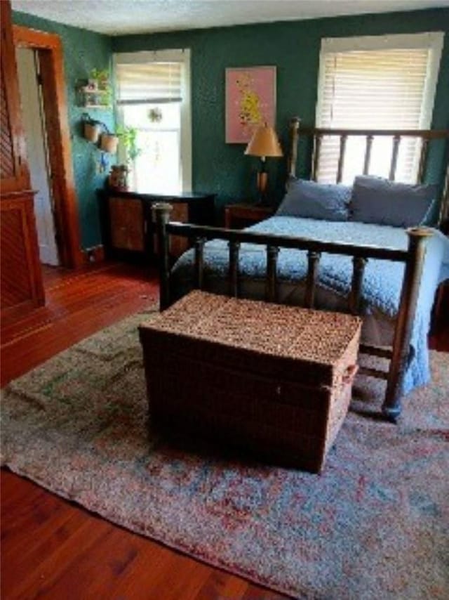 bedroom featuring wood-type flooring