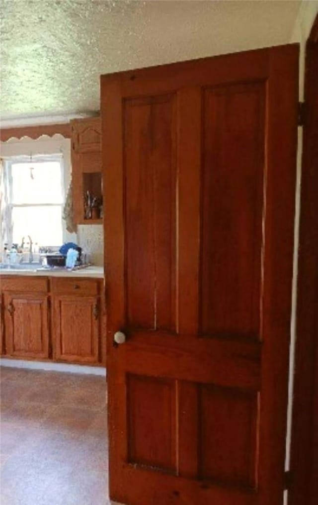 hallway with sink