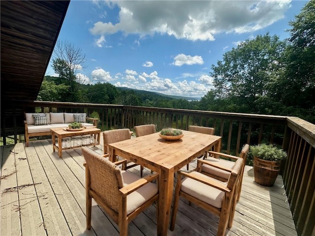 deck featuring an outdoor hangout area