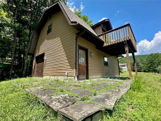 view of home's exterior with a garage