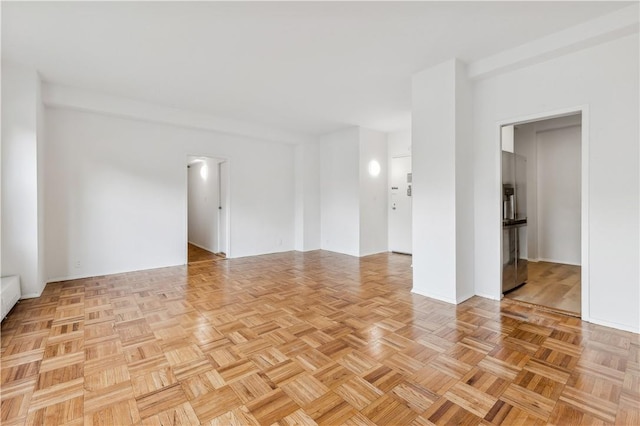 empty room featuring light parquet floors