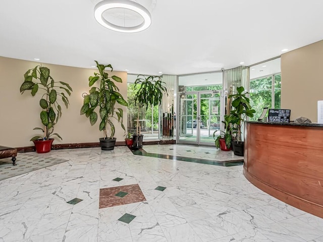 reception area featuring french doors