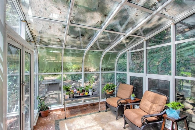 view of sunroom