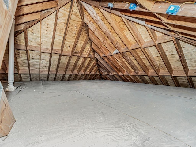 view of attic