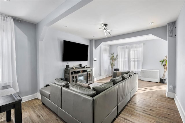 3026 Kingsland Ave, Bronx, NY 10469 - living room with light hardwood / wood-style floors