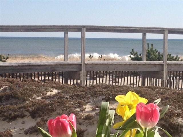 view of yard featuring a water view