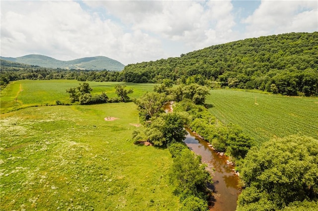 bird's eye view featuring a mountain view