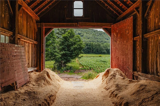 view of horse barn