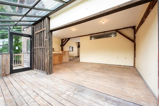 deck with an outdoor kitchen