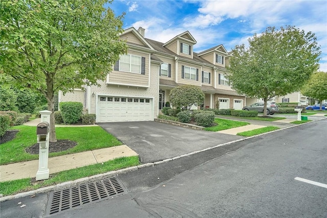 view of property featuring a garage