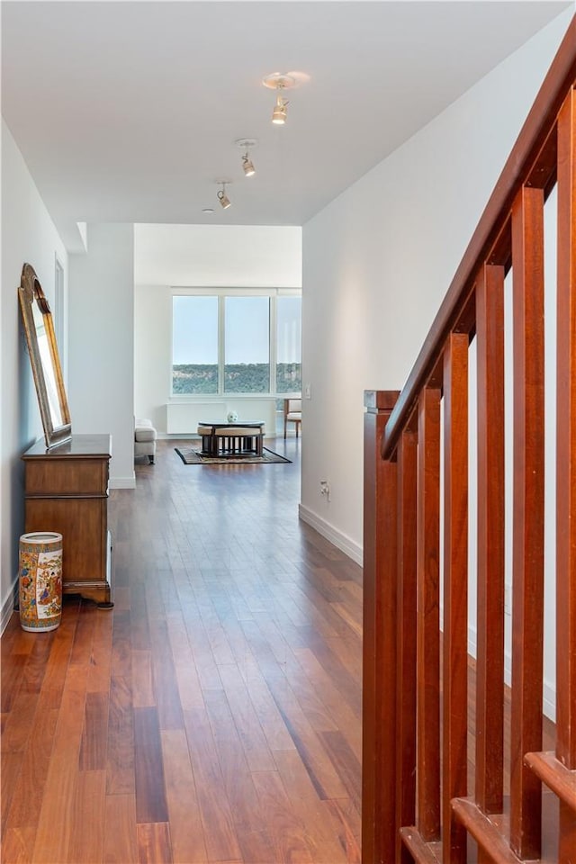 hall featuring hardwood / wood-style floors