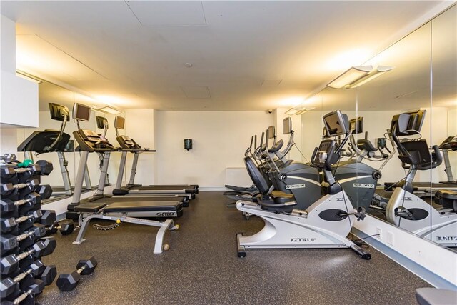 view of exercise room