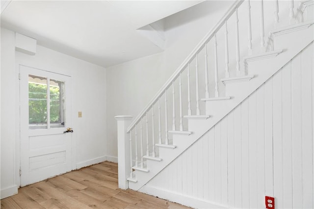 entryway featuring light hardwood / wood-style floors