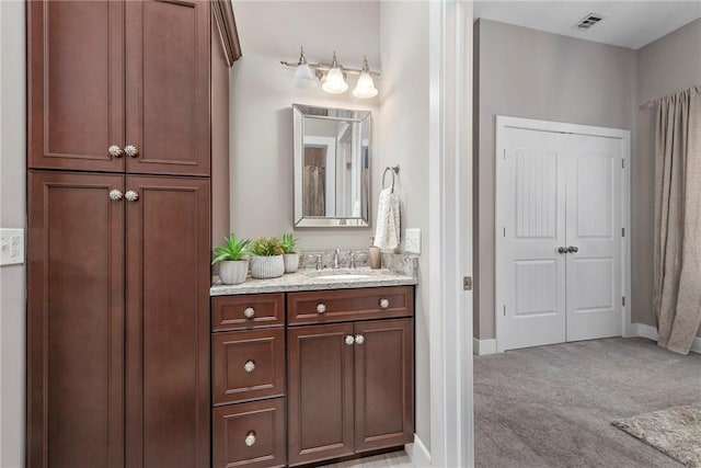 bathroom featuring vanity