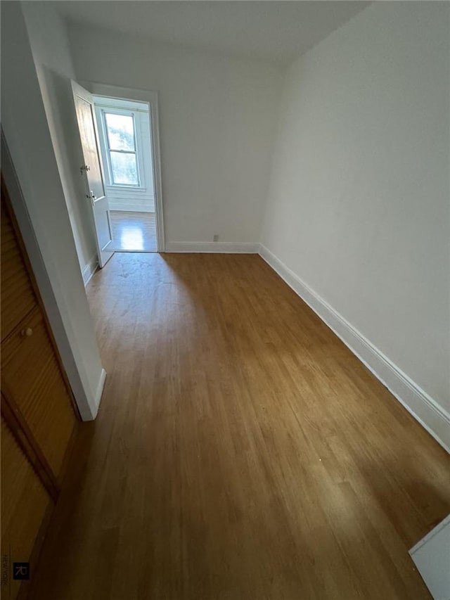 empty room featuring light hardwood / wood-style floors
