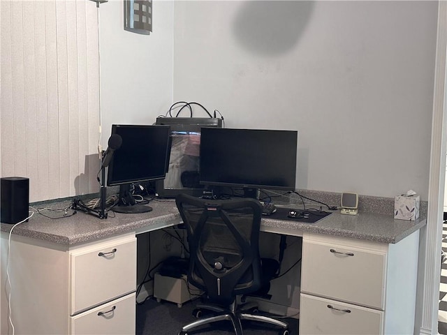 office space with built in desk