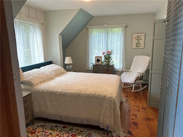 bedroom with light wood-type flooring