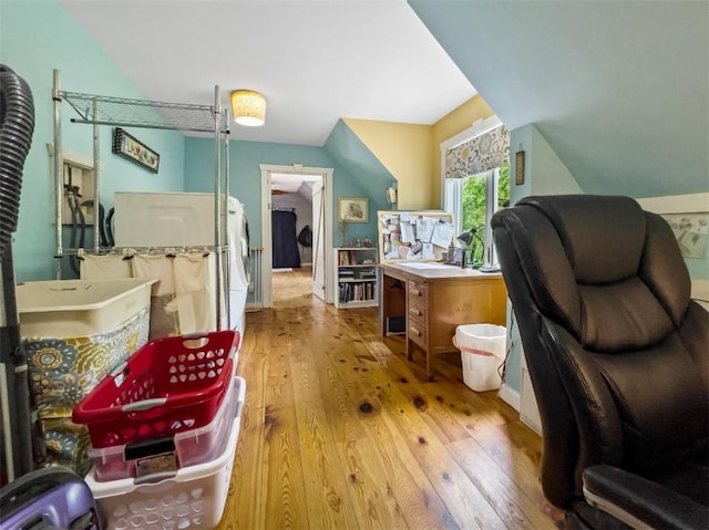 bathroom featuring hardwood / wood-style flooring