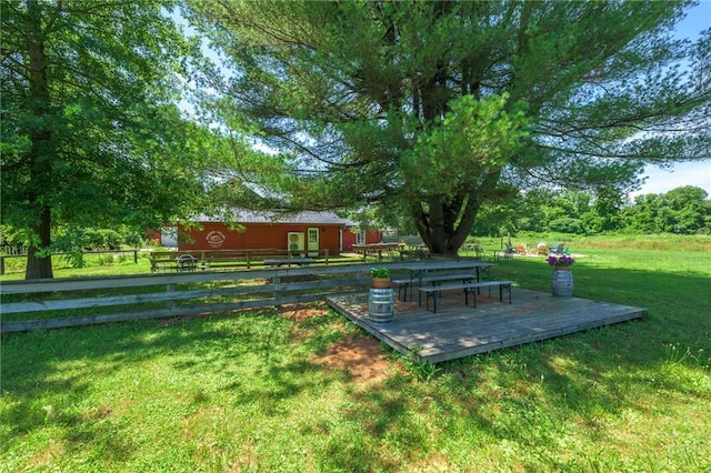 1727 Rte 9, Germantown, NY 12526 - view of yard featuring a wooden deck