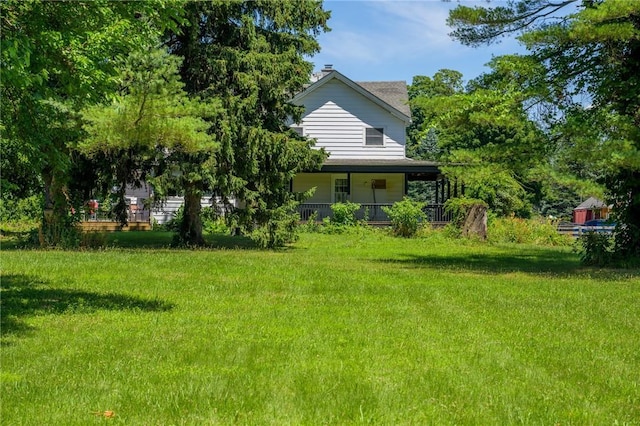 1727 Rte 9, Germantown, NY 12526 - view of grassy yard featuring a porch