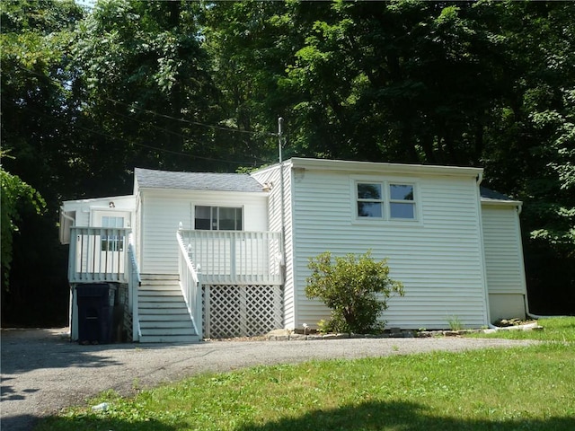 exterior space featuring a deck