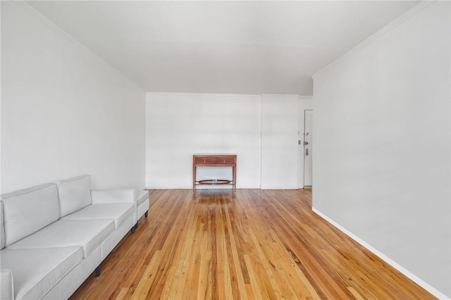 unfurnished living room featuring light hardwood / wood-style flooring