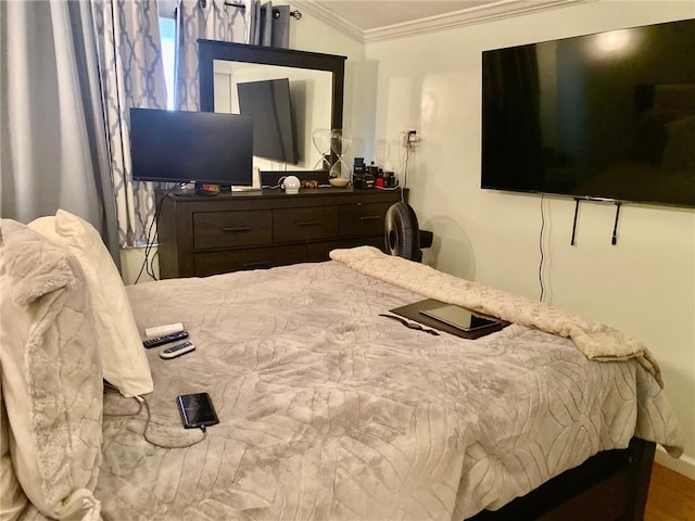 3664 Palmer Ave, Bronx, NY 10466 - bedroom with ornamental molding and wood finished floors
