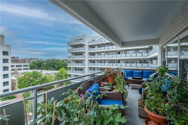 balcony with outdoor lounge area