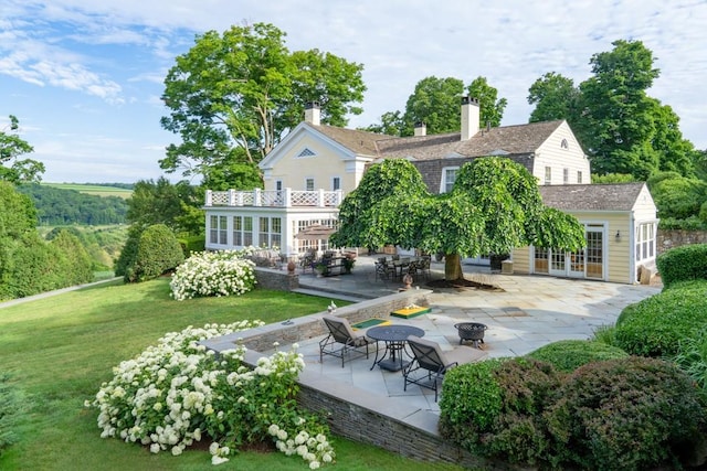 20 Smithfield Way, Amenia, NY 12501 - back of house with a patio, french doors, and a yard