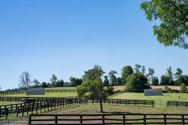 20 Smithfield Way, Amenia, NY 12501 - view of yard featuring a rural view, an outdoor structure, an exterior structure, and an outdoor riding arena