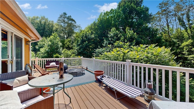 view of wooden terrace