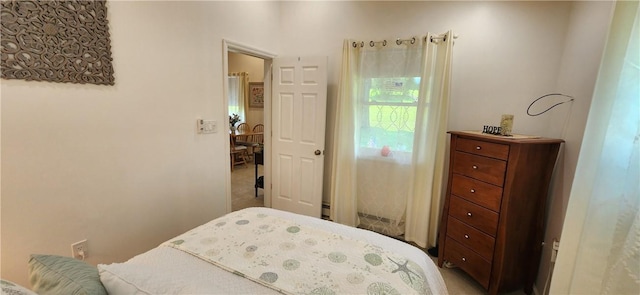 bedroom with carpet floors