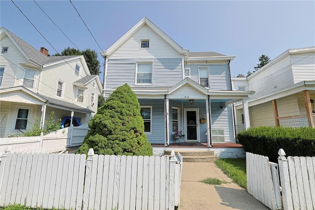 view of front of house featuring covered porch