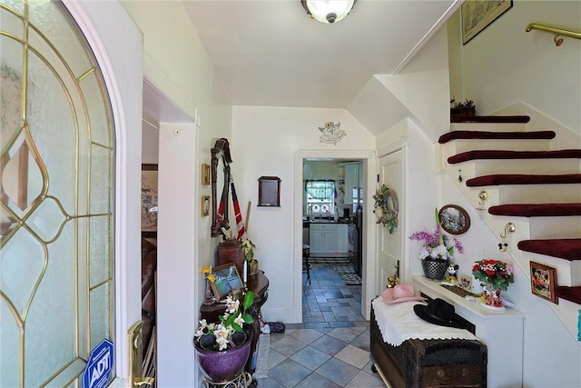 view of tiled foyer