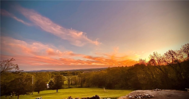 view of nature at dusk