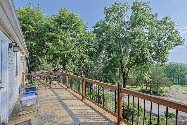 view of wooden terrace