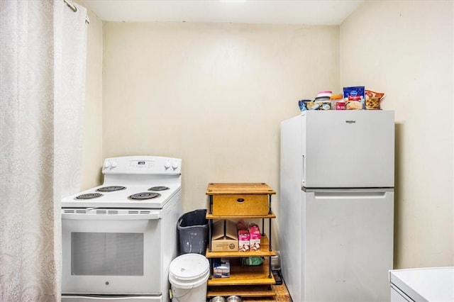 kitchen with white appliances