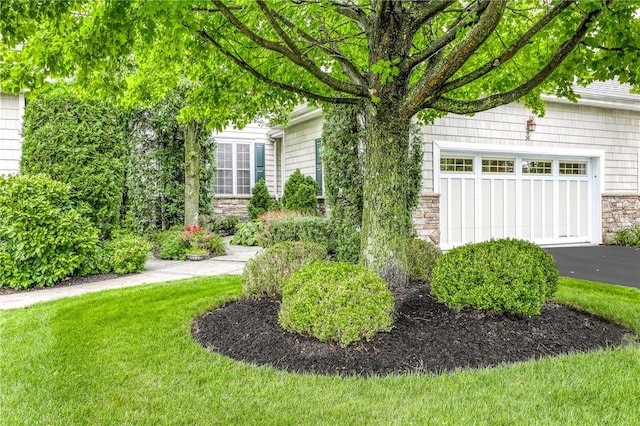 exterior space featuring a garage