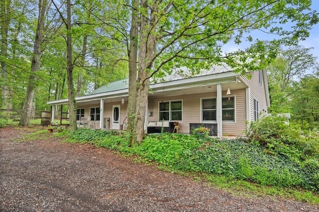 view of front of property with a porch