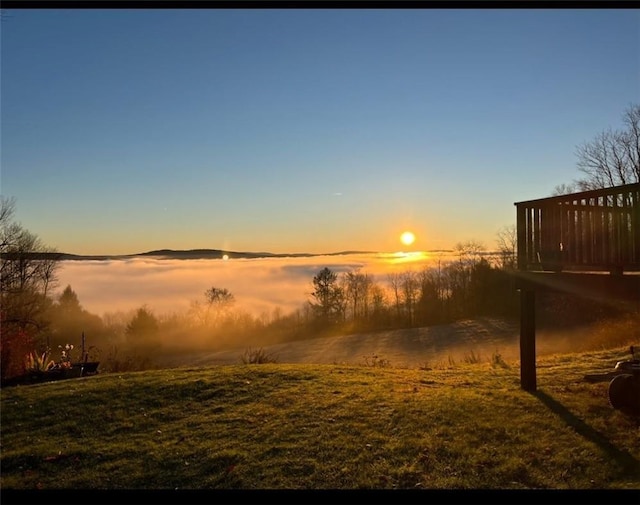 view of nature at dusk