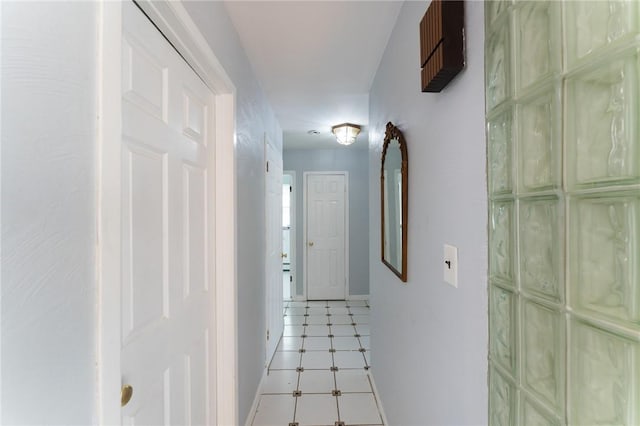 hallway with light floors