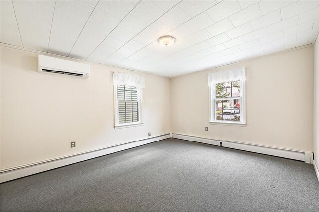 carpeted spare room with a wall mounted AC