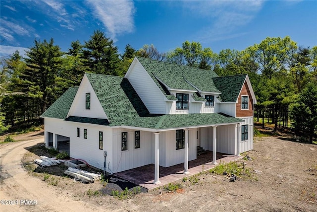 exterior space with a porch