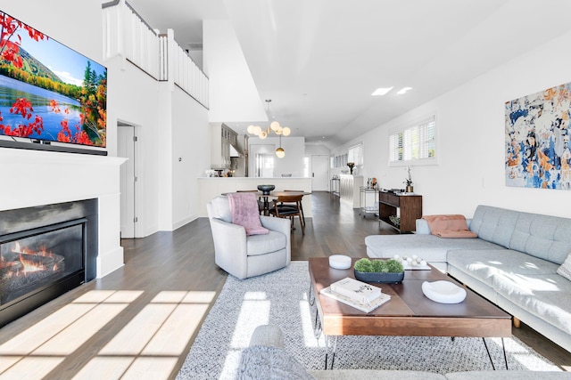 living room featuring hardwood / wood-style flooring