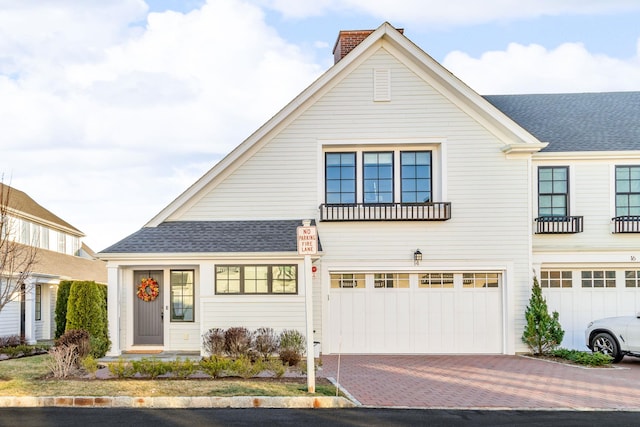 view of front of home featuring a garage