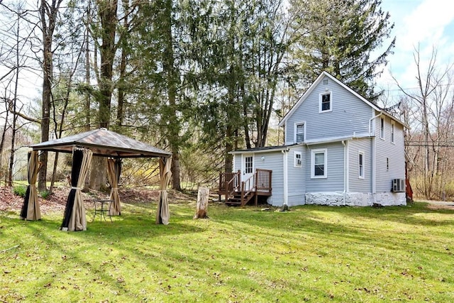 exterior space with a gazebo