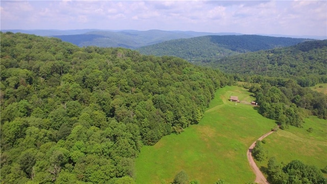 aerial view featuring a mountain view