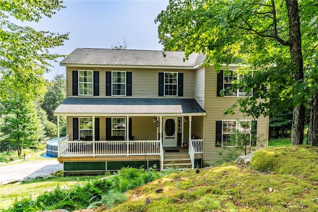 view of front of home with a porch