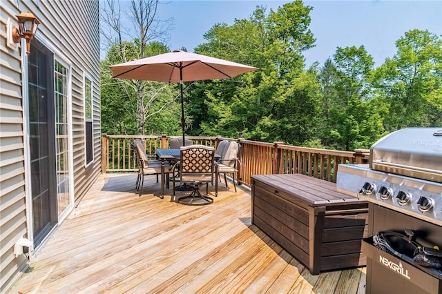 view of wooden deck